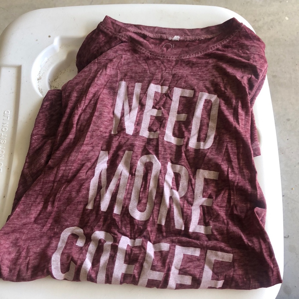 “NEED MORE COFFEE” loose tank